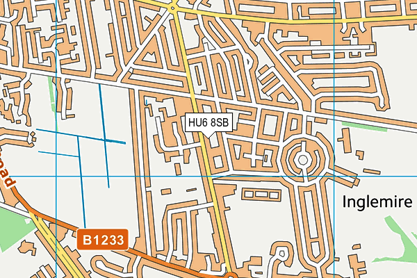 HU6 8SB map - OS VectorMap District (Ordnance Survey)