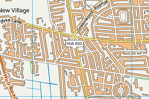 HU6 8SG map - OS VectorMap District (Ordnance Survey)