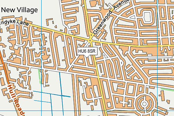 HU6 8SR map - OS VectorMap District (Ordnance Survey)