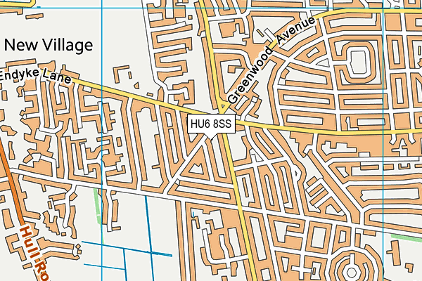 HU6 8SS map - OS VectorMap District (Ordnance Survey)
