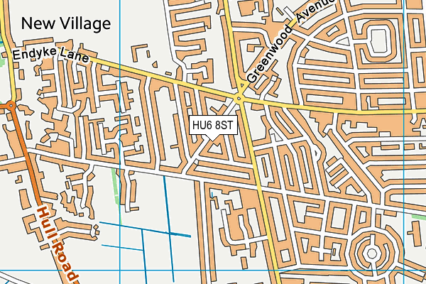 HU6 8ST map - OS VectorMap District (Ordnance Survey)