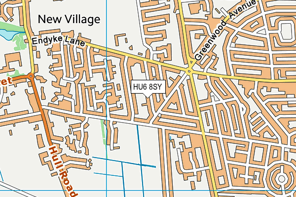 HU6 8SY map - OS VectorMap District (Ordnance Survey)