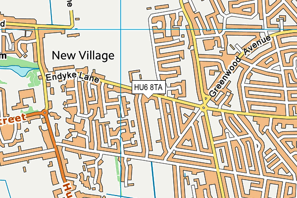 HU6 8TA map - OS VectorMap District (Ordnance Survey)