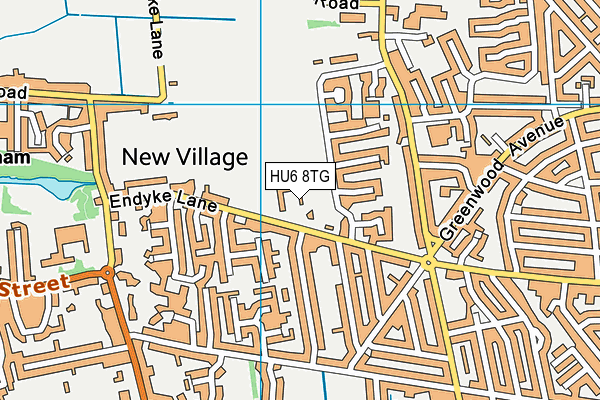HU6 8TG map - OS VectorMap District (Ordnance Survey)
