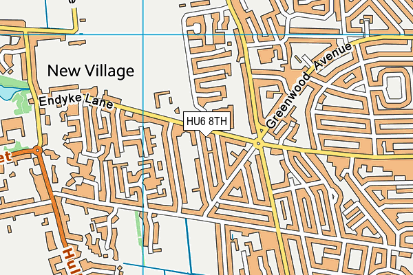 HU6 8TH map - OS VectorMap District (Ordnance Survey)