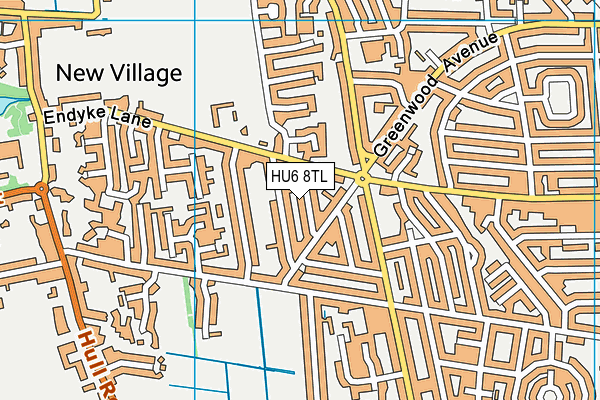 HU6 8TL map - OS VectorMap District (Ordnance Survey)