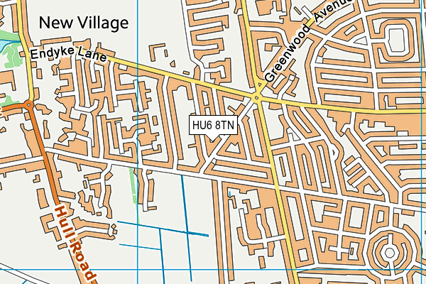 HU6 8TN map - OS VectorMap District (Ordnance Survey)