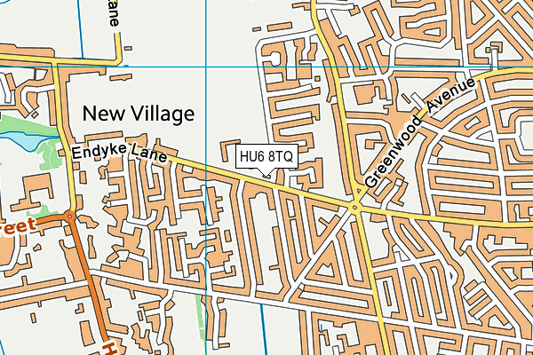 HU6 8TQ map - OS VectorMap District (Ordnance Survey)