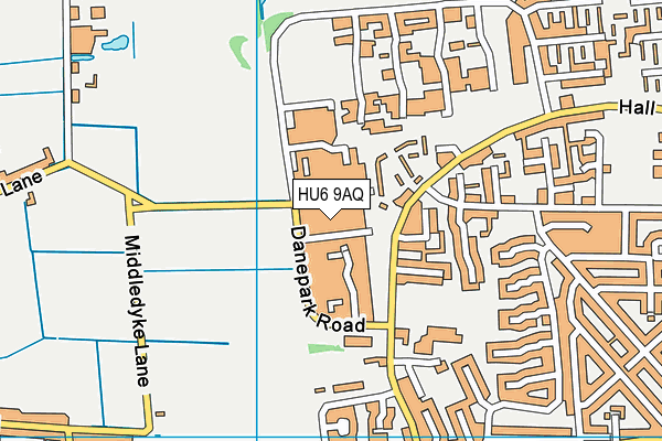 HU6 9AQ map - OS VectorMap District (Ordnance Survey)