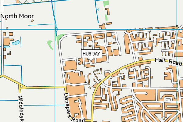 HU6 9AY map - OS VectorMap District (Ordnance Survey)