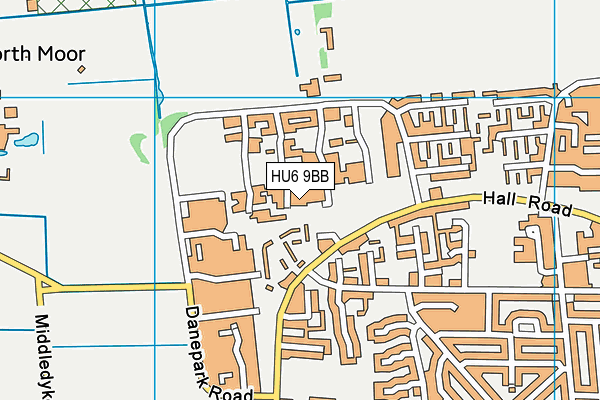 HU6 9BB map - OS VectorMap District (Ordnance Survey)
