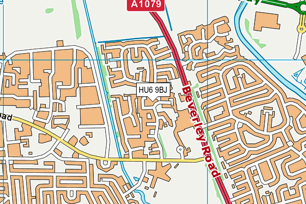 HU6 9BJ map - OS VectorMap District (Ordnance Survey)