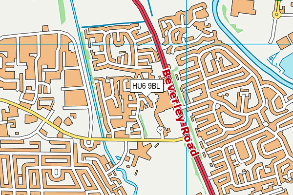HU6 9BL map - OS VectorMap District (Ordnance Survey)