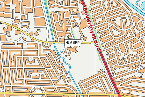 HU6 9BP map - OS VectorMap District (Ordnance Survey)