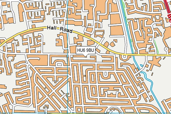 HU6 9BU map - OS VectorMap District (Ordnance Survey)