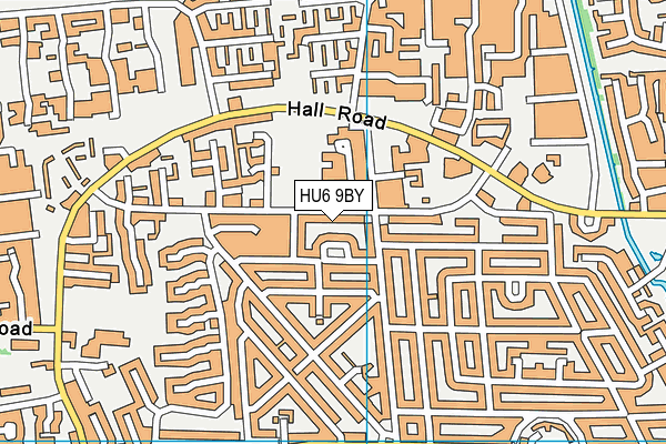HU6 9BY map - OS VectorMap District (Ordnance Survey)