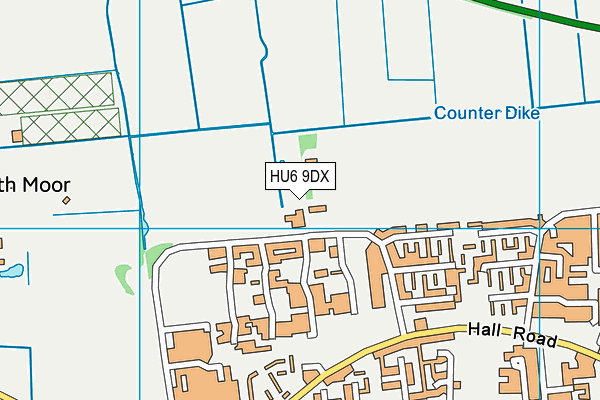 HU6 9DX map - OS VectorMap District (Ordnance Survey)