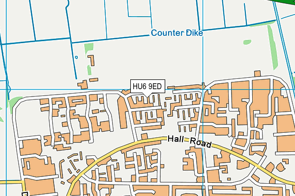 HU6 9ED map - OS VectorMap District (Ordnance Survey)
