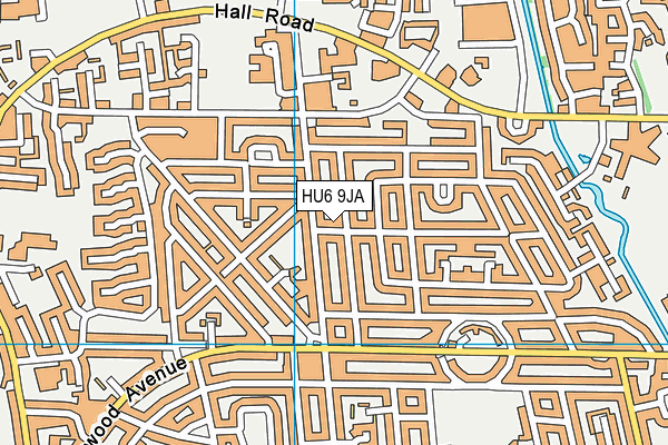 HU6 9JA map - OS VectorMap District (Ordnance Survey)