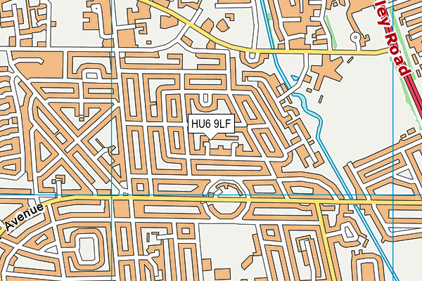 HU6 9LF map - OS VectorMap District (Ordnance Survey)