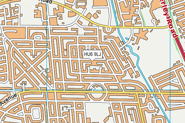 HU6 9LJ map - OS VectorMap District (Ordnance Survey)