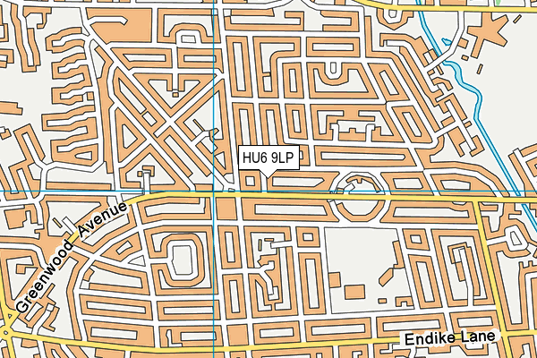 HU6 9LP map - OS VectorMap District (Ordnance Survey)