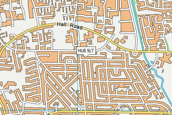 HU6 9LT map - OS VectorMap District (Ordnance Survey)