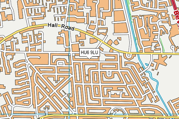 HU6 9LU map - OS VectorMap District (Ordnance Survey)
