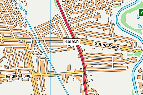HU6 9ND map - OS VectorMap District (Ordnance Survey)