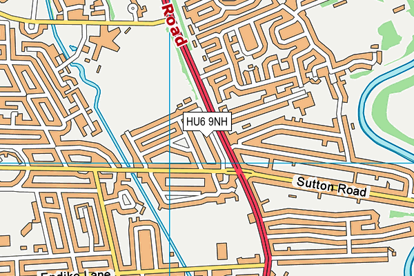 HU6 9NH map - OS VectorMap District (Ordnance Survey)