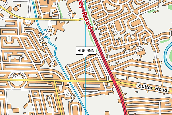 HU6 9NN map - OS VectorMap District (Ordnance Survey)