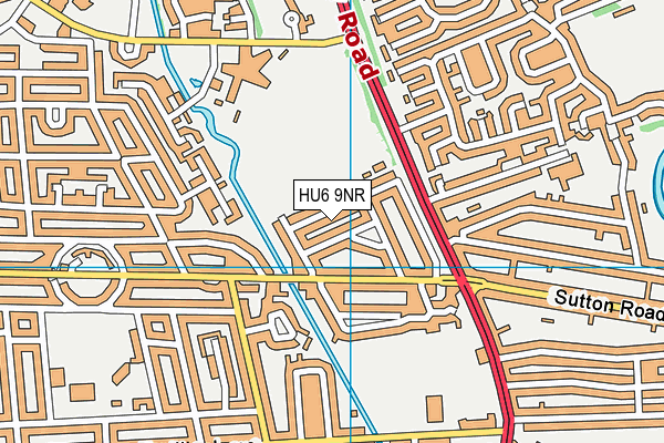 HU6 9NR map - OS VectorMap District (Ordnance Survey)