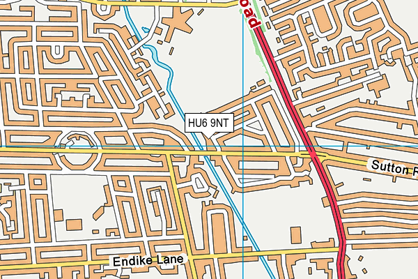 HU6 9NT map - OS VectorMap District (Ordnance Survey)