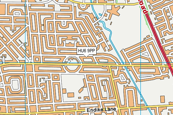 HU6 9PP map - OS VectorMap District (Ordnance Survey)