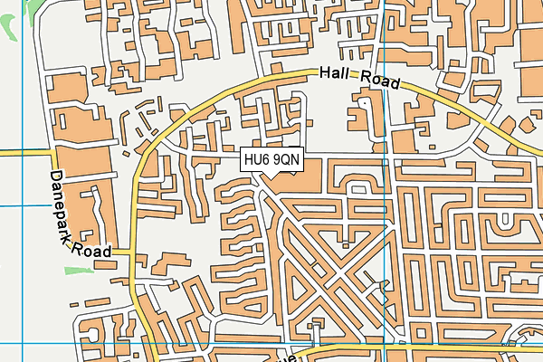 HU6 9QN map - OS VectorMap District (Ordnance Survey)