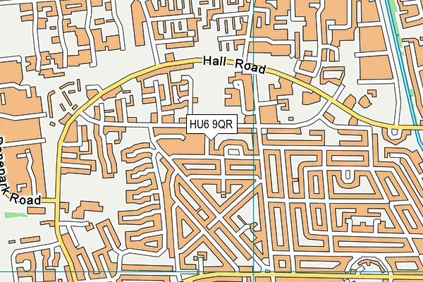 HU6 9QR map - OS VectorMap District (Ordnance Survey)