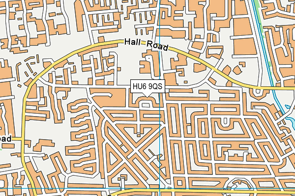 HU6 9QS map - OS VectorMap District (Ordnance Survey)