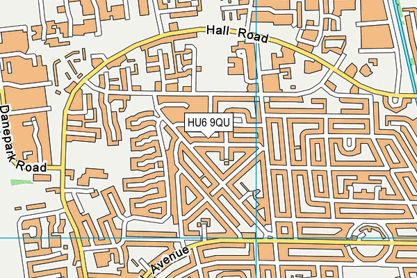 HU6 9QU map - OS VectorMap District (Ordnance Survey)