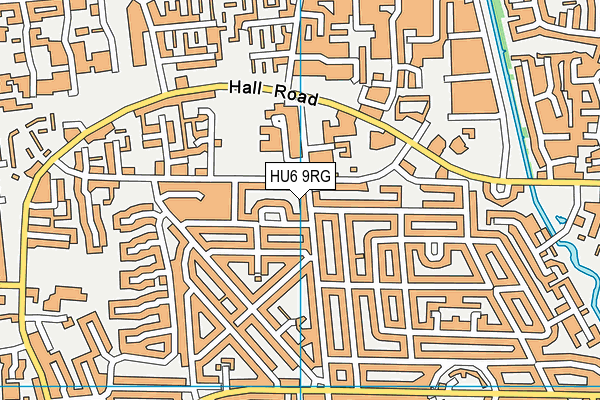 HU6 9RG map - OS VectorMap District (Ordnance Survey)