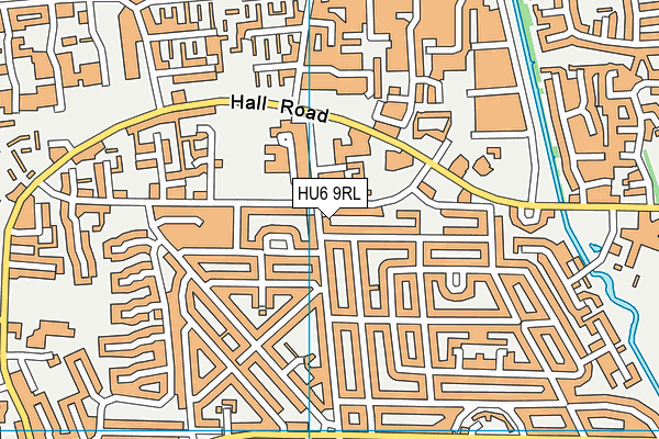 HU6 9RL map - OS VectorMap District (Ordnance Survey)