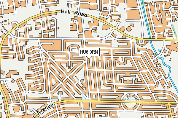 HU6 9RN map - OS VectorMap District (Ordnance Survey)