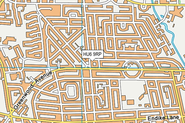 HU6 9RP map - OS VectorMap District (Ordnance Survey)