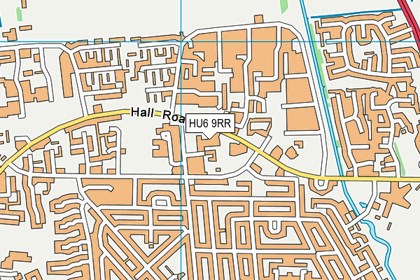 HU6 9RR map - OS VectorMap District (Ordnance Survey)