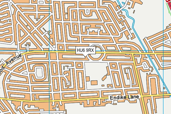 HU6 9RX map - OS VectorMap District (Ordnance Survey)