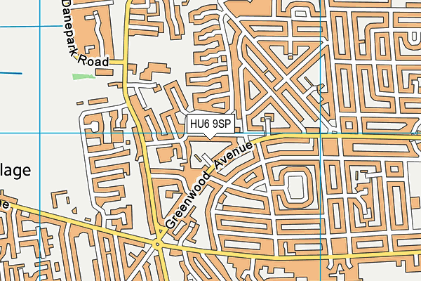 HU6 9SP map - OS VectorMap District (Ordnance Survey)