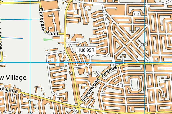 HU6 9SR map - OS VectorMap District (Ordnance Survey)