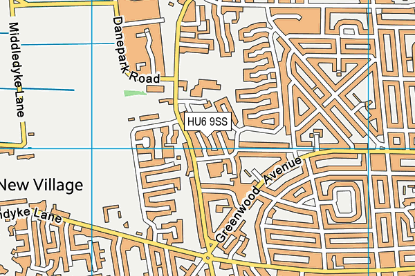 HU6 9SS map - OS VectorMap District (Ordnance Survey)