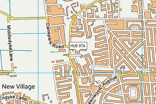 HU6 9TA map - OS VectorMap District (Ordnance Survey)