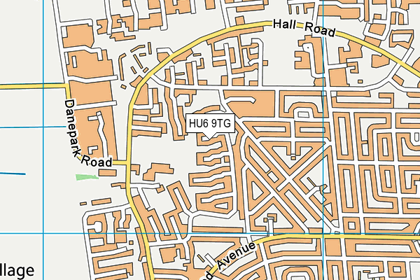 HU6 9TG map - OS VectorMap District (Ordnance Survey)