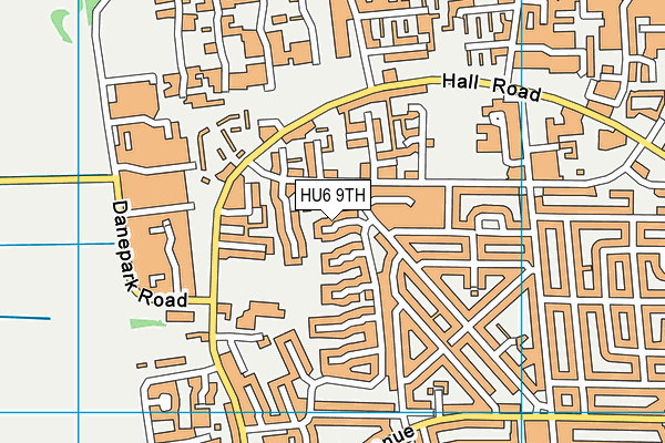 HU6 9TH map - OS VectorMap District (Ordnance Survey)